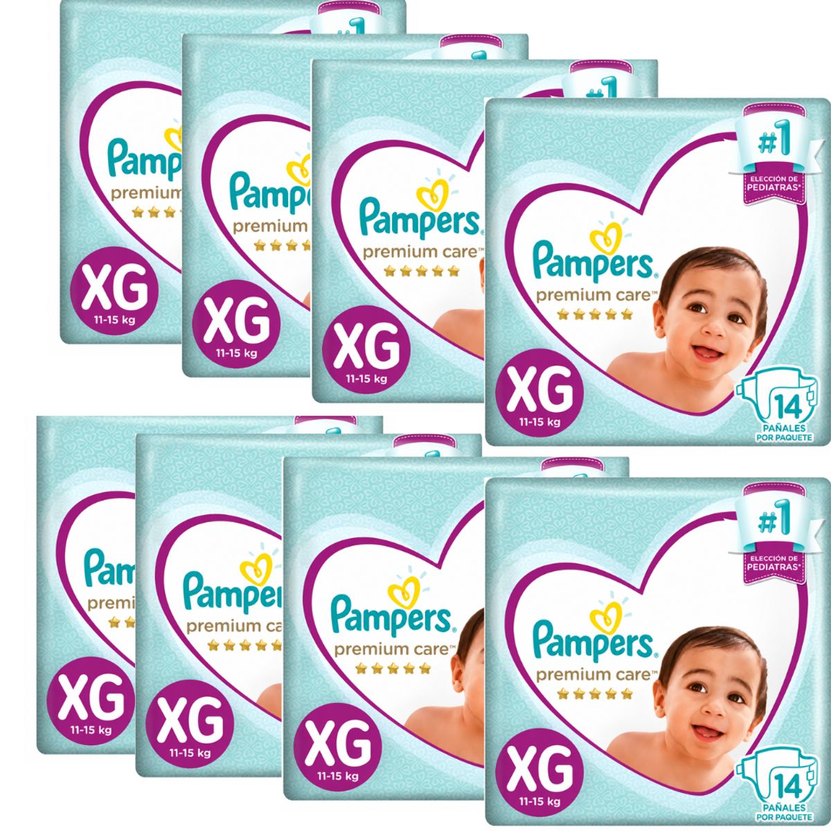 PAMPERS - Pañales Pampers Premium Care 112 pañales