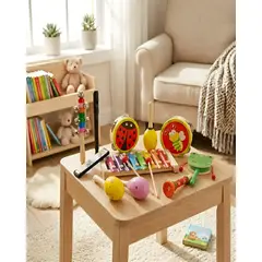 GENERICO - Set de Instrumentos Musicales de Madera para Niños