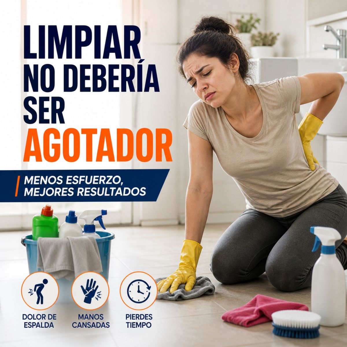MOVI - Cepillo de Limpieza CleanForce™ 9 en 1 - Limpia rincones del hogar facilmente y sin esfuerzo