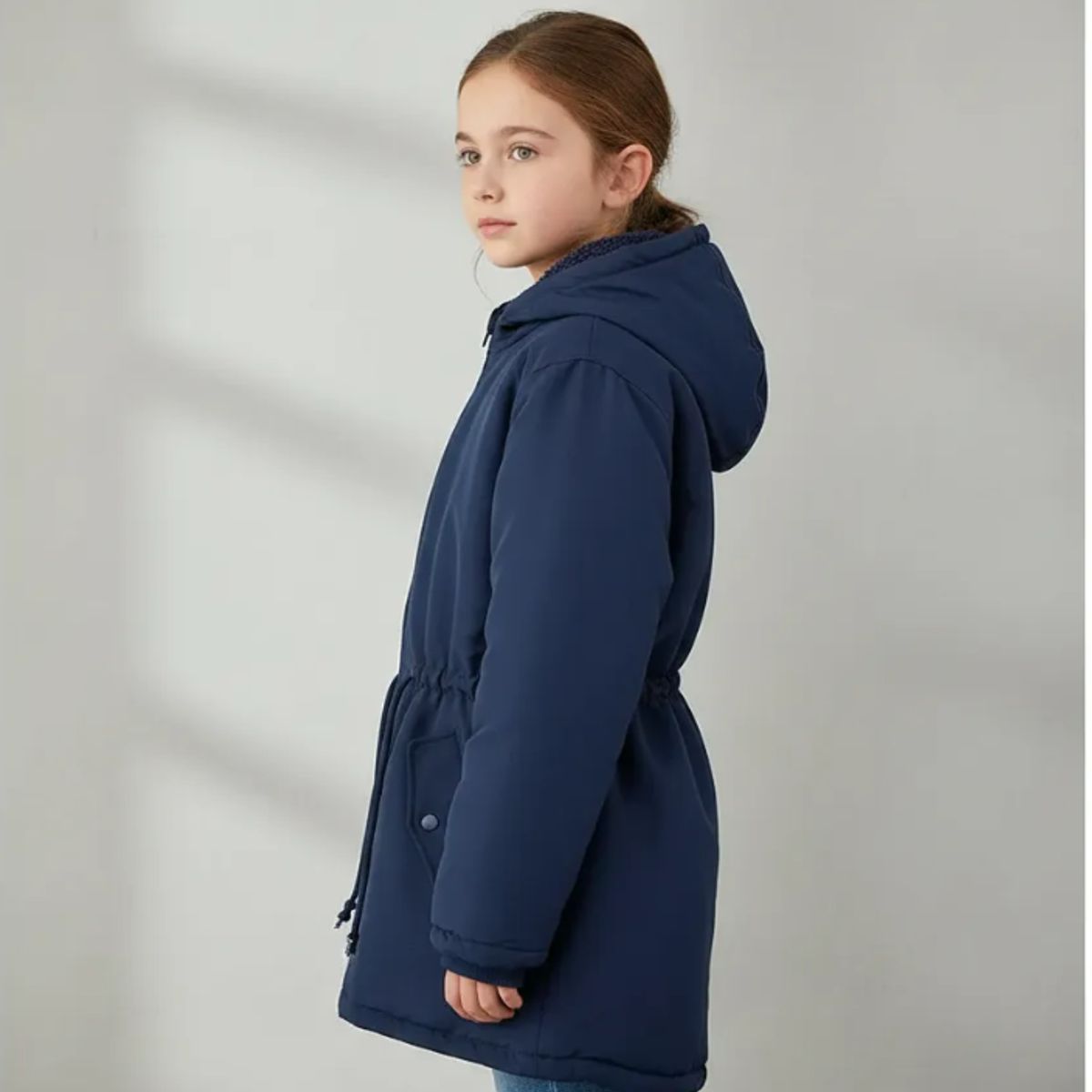 AGW - Parka Niña Forrada Polar Con Capucha Invierno