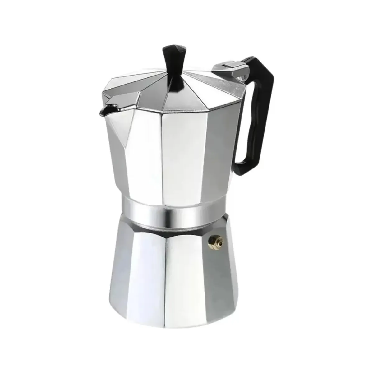 GENERICO - Moledor Eléctrico De Café + Cafetera Italiana Greca 3 Tazas Color Gris BELUG