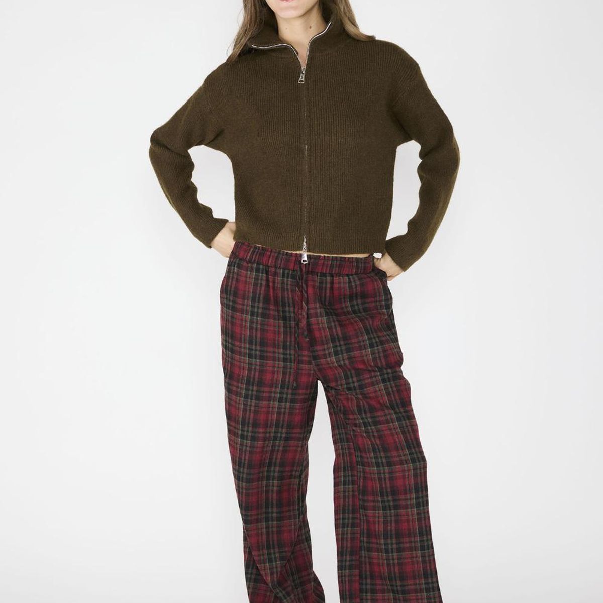 ECLIPSE - Sweater Blanca Verde Militar