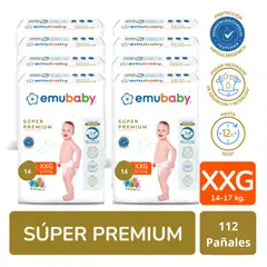 EMUBABY - Premium x8 paquetes 112 pañales