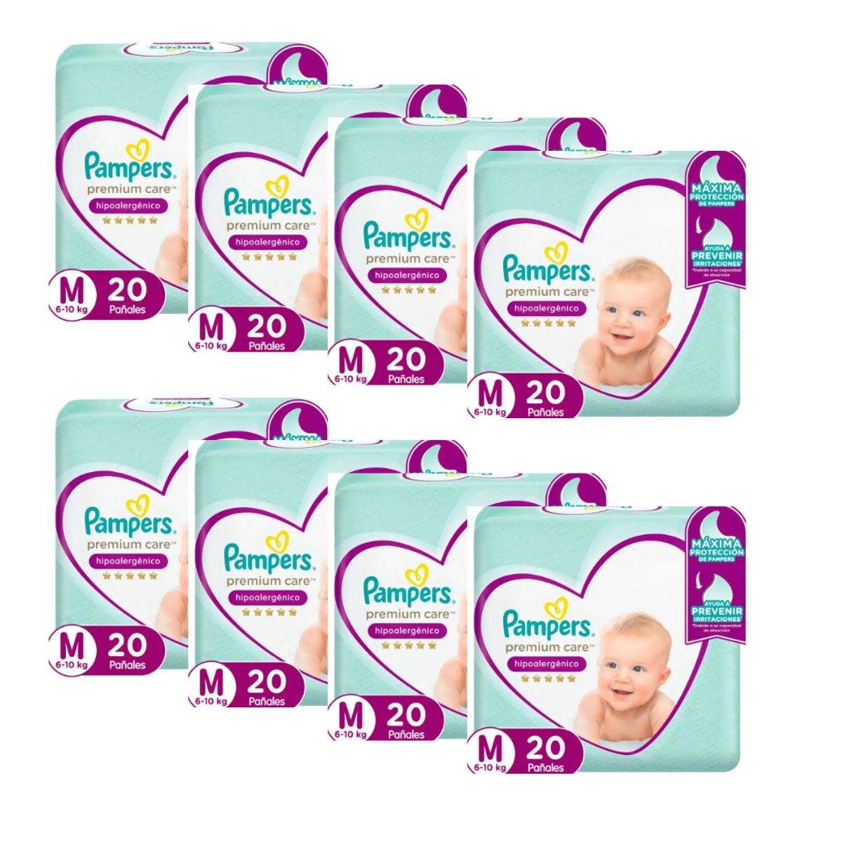 PAMPERS - Pañales Pampers Premium Care 128 pañales