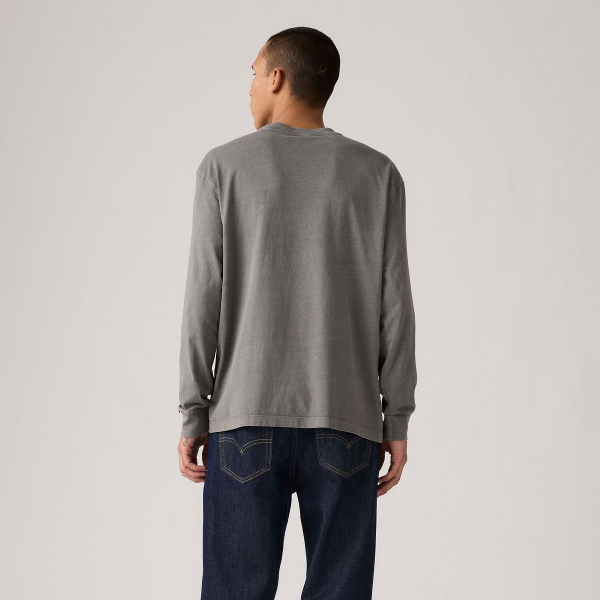 LEVIS - Polera Hombre Authentic Long Sleeve Gris Levis