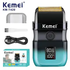 KEMEI - Shaver Profesional KM-T420: Potencia de 3 Velocidades