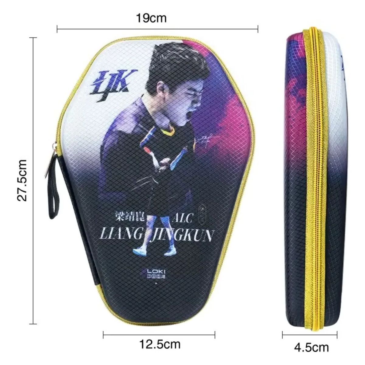 LOKI - Estuche Funda Dura Premium Paleta Ping Pong Tenis De Mesa