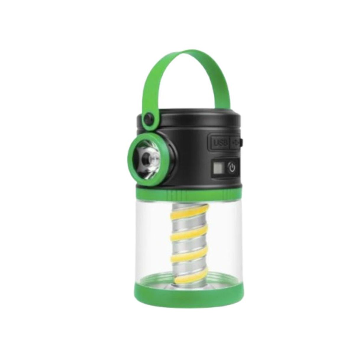 GENERICO - Linterna De Camping Luz LED Portátil Con Carga Solar Verde