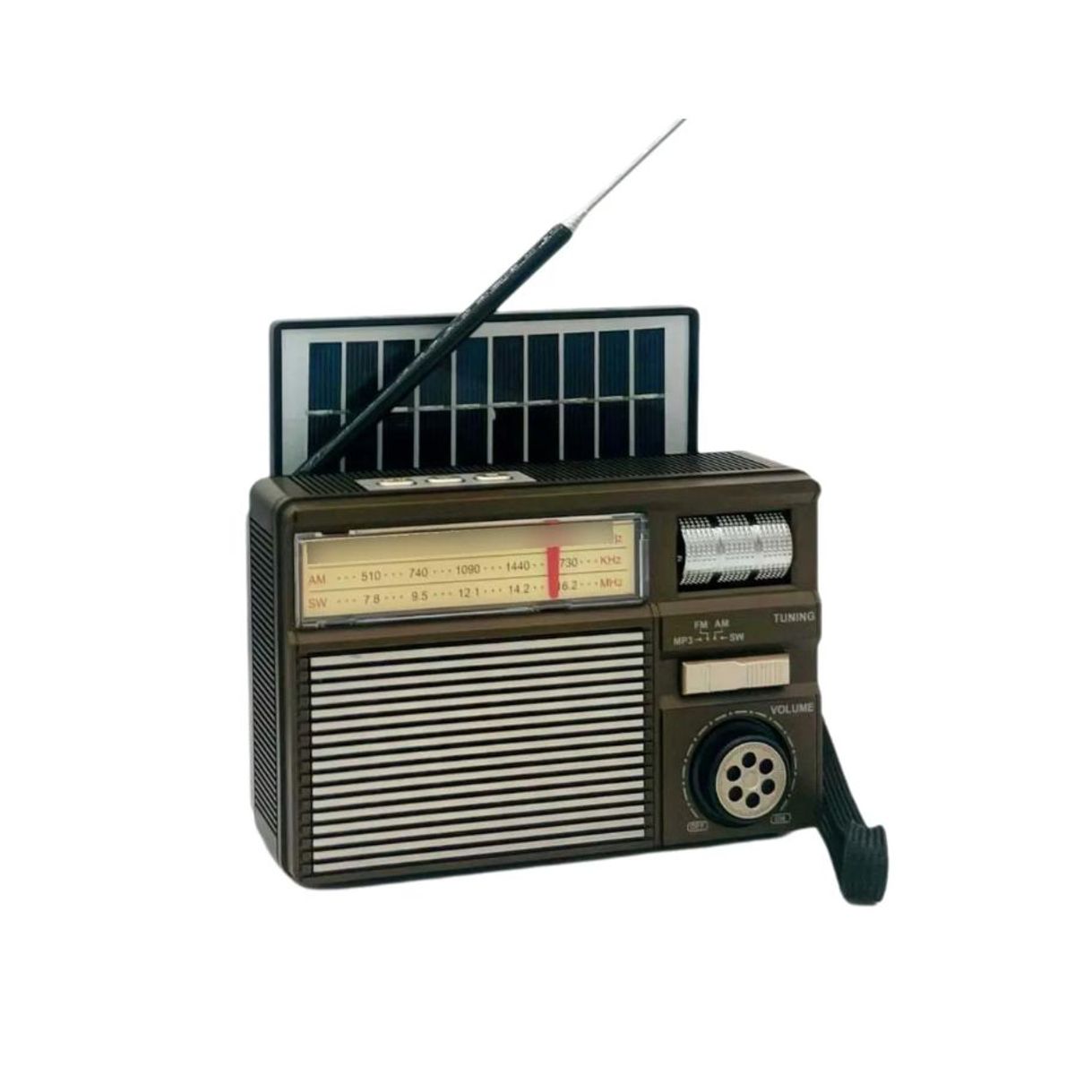 GENERICO - Radio Retro Solar Con USB Y Bluetooth Portátil
