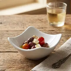 BRIC - Plato Porcelana Cuadrado Pack 6 Unid Blanco