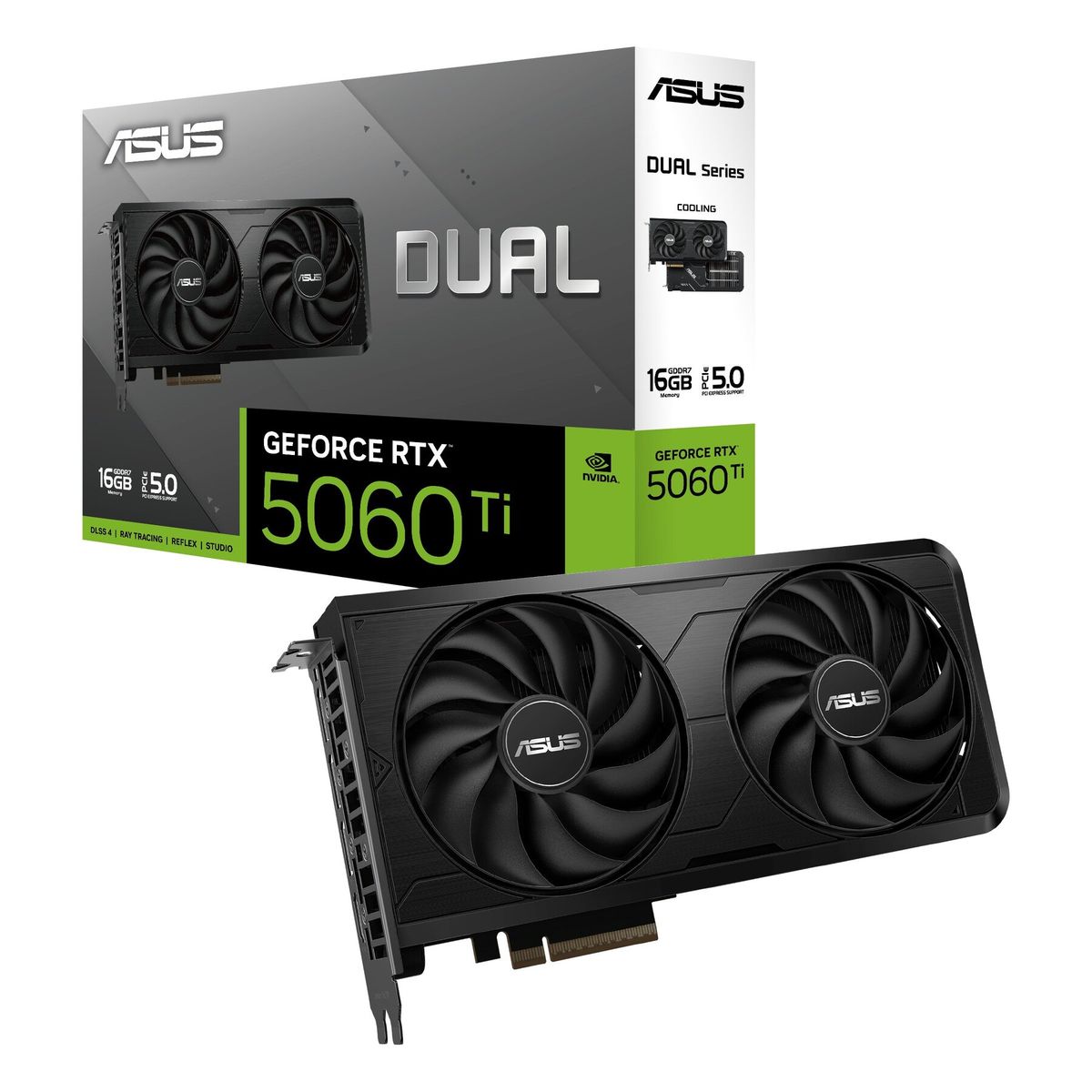 ASUS - Tarjeta de Video ASUS DUAL NVIDIA GeForce RTX 5060 Ti EVO, 16GB GDDR7, 128-bit, PCI-e 5.0