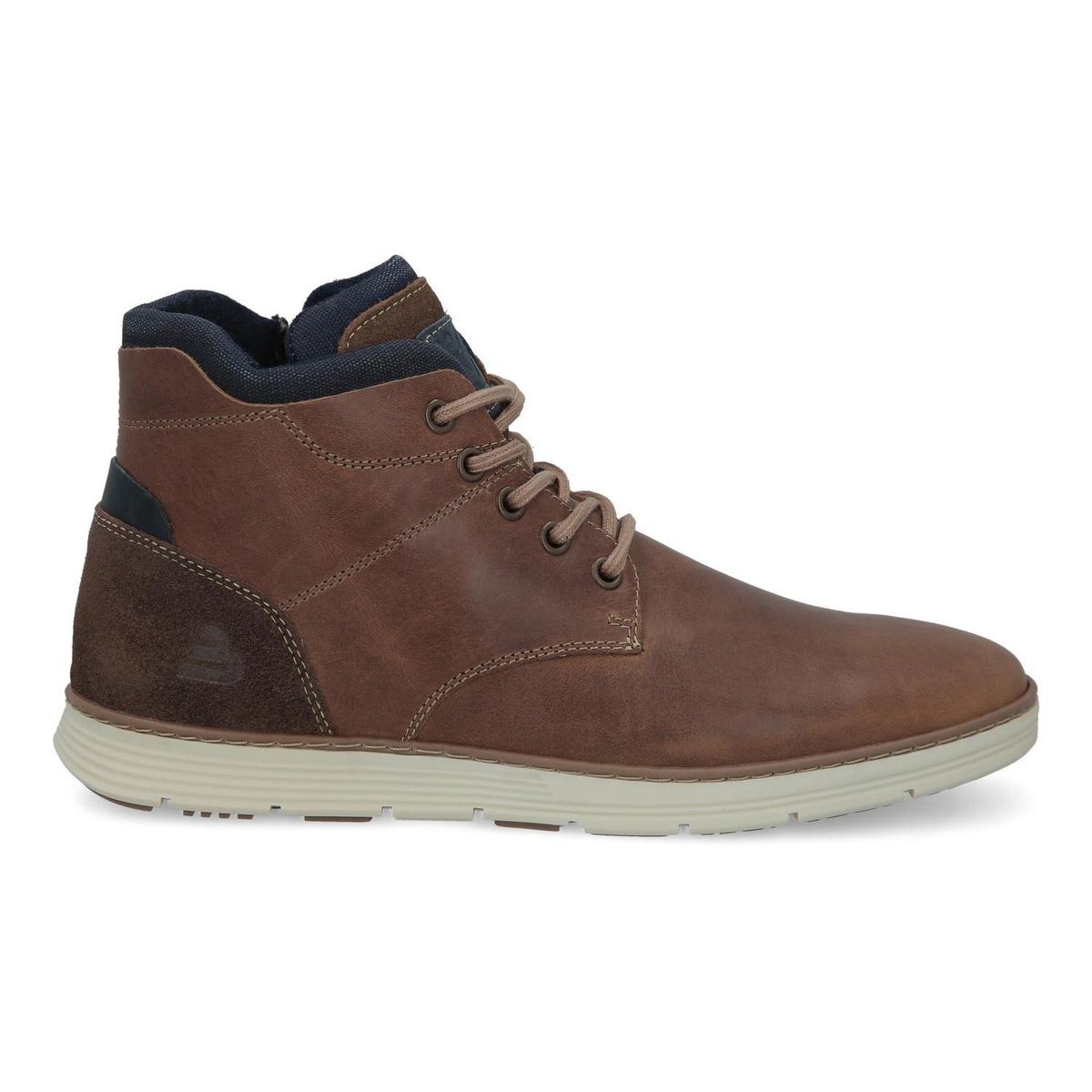 BULLBOXER - Zapatillas Caña Alta Hombre Cuero Finsbury-6-61 Brandy Bullboxer