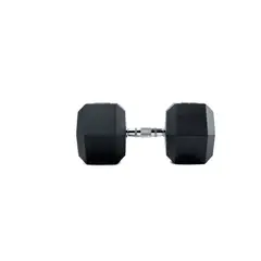 BASKO FITNESS - Mancuerna Hexagonal De Caucho Unidad 30 Kg