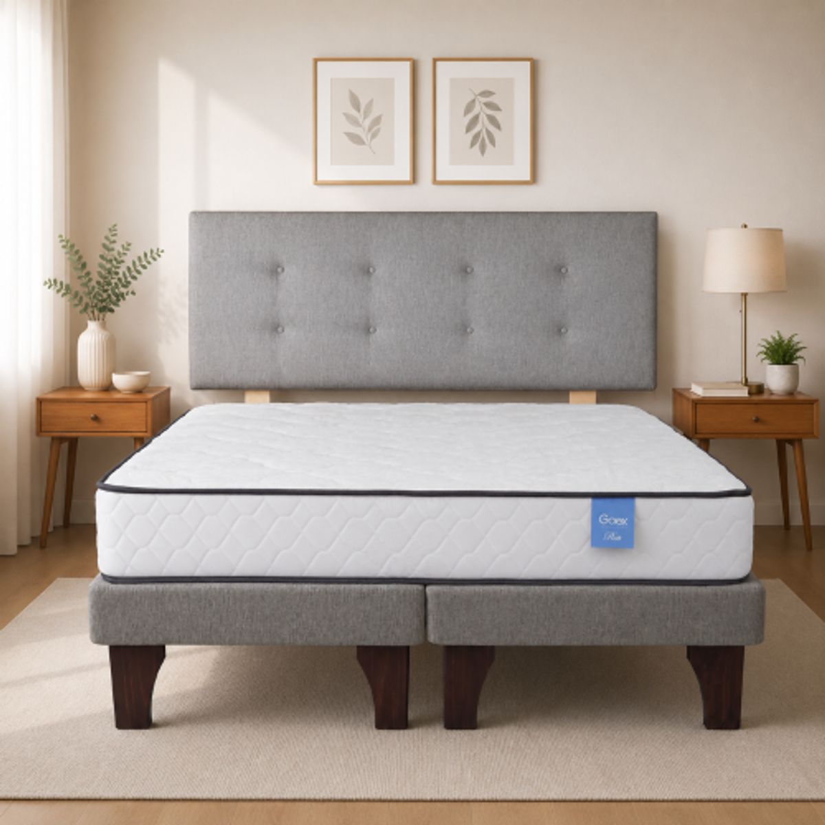 GAEX - Cama Europea 2 Plazas 190 Rest Respaldo Berna