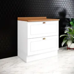 HOME MOBILI - Mueble de Cocina Base 2 Cajones Americana Natural