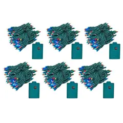 GENERICO - Pack X6 Luces Navidad Corriente 10 Mts 100 Led Multicolor