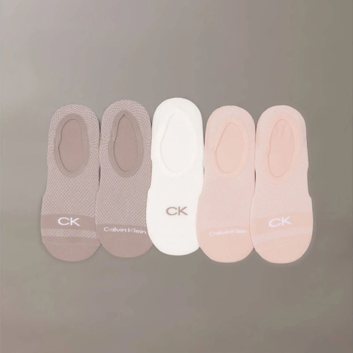 CALVIN KLEIN - Pack de 5 Calcetines Invisibles de Punto Liso Multicolor Calvin Klein