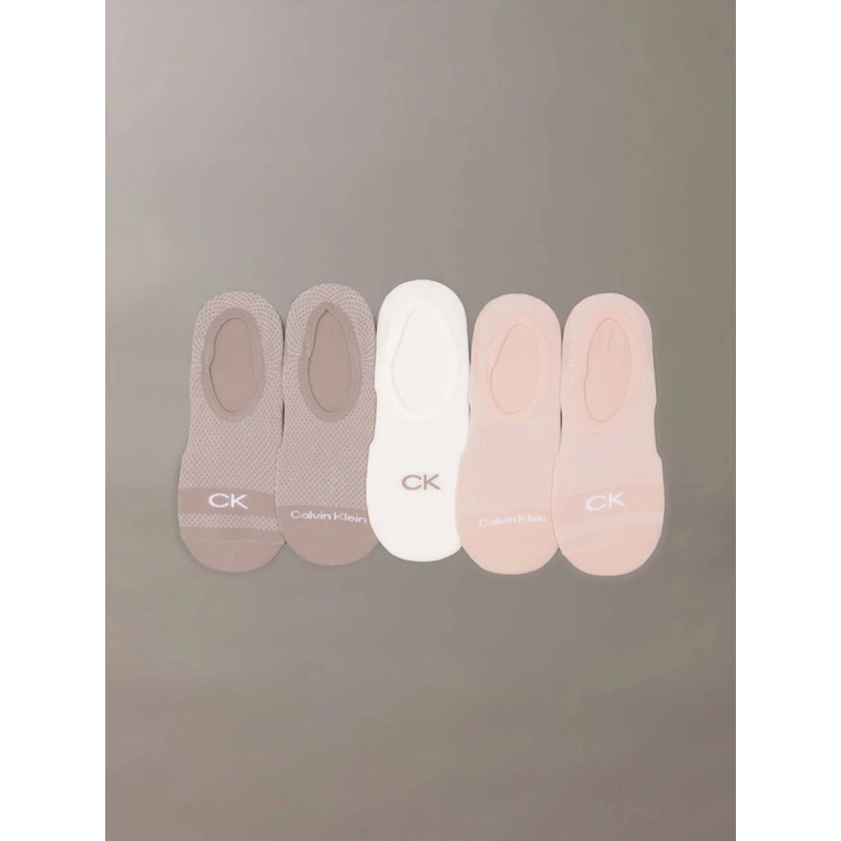 CALVIN KLEIN - Pack de 5 Calcetines Invisibles de Punto Liso Multicolor Calvin Klein