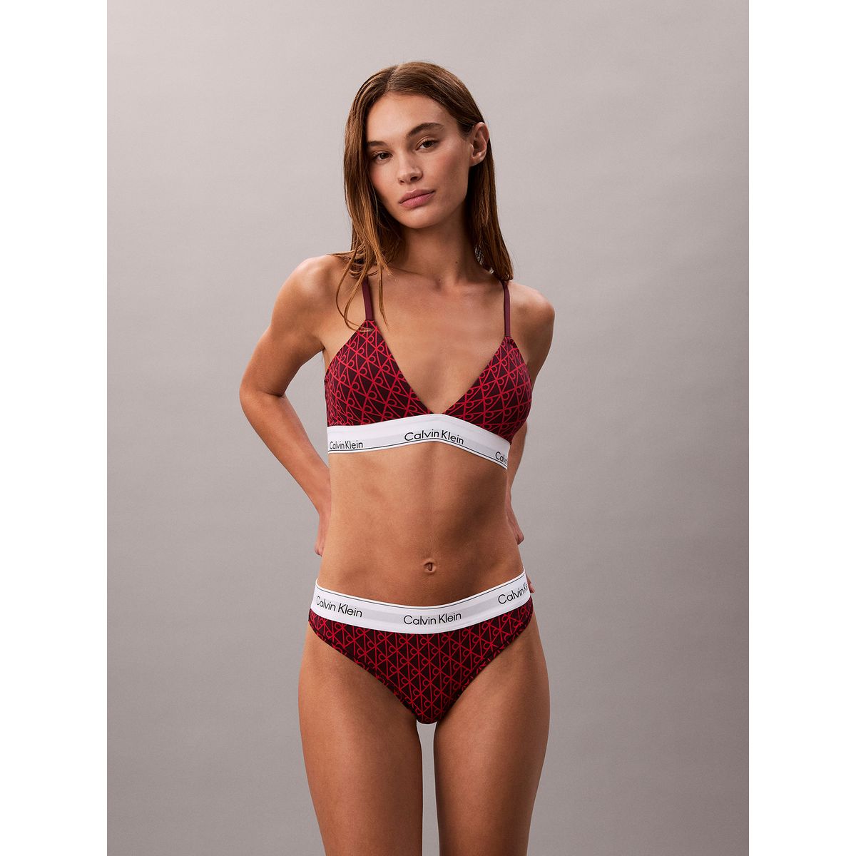 CALVIN KLEIN - Colaless Icon Cotton Modal Rojo Calvin Klein