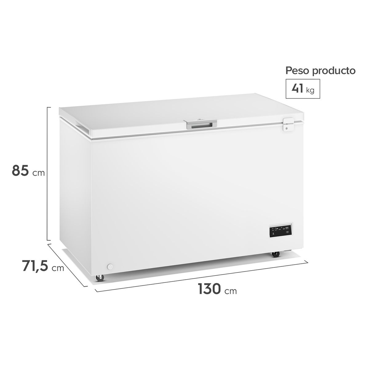 MADEMSA - Congelador Freezer Horizontal Dual 371L Inverter Frío Directo M400DI