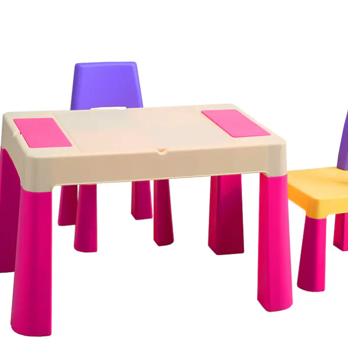KIDSCOOL - Juego de Mesa Infantil Multifuncional + 2 Sillas Pink
