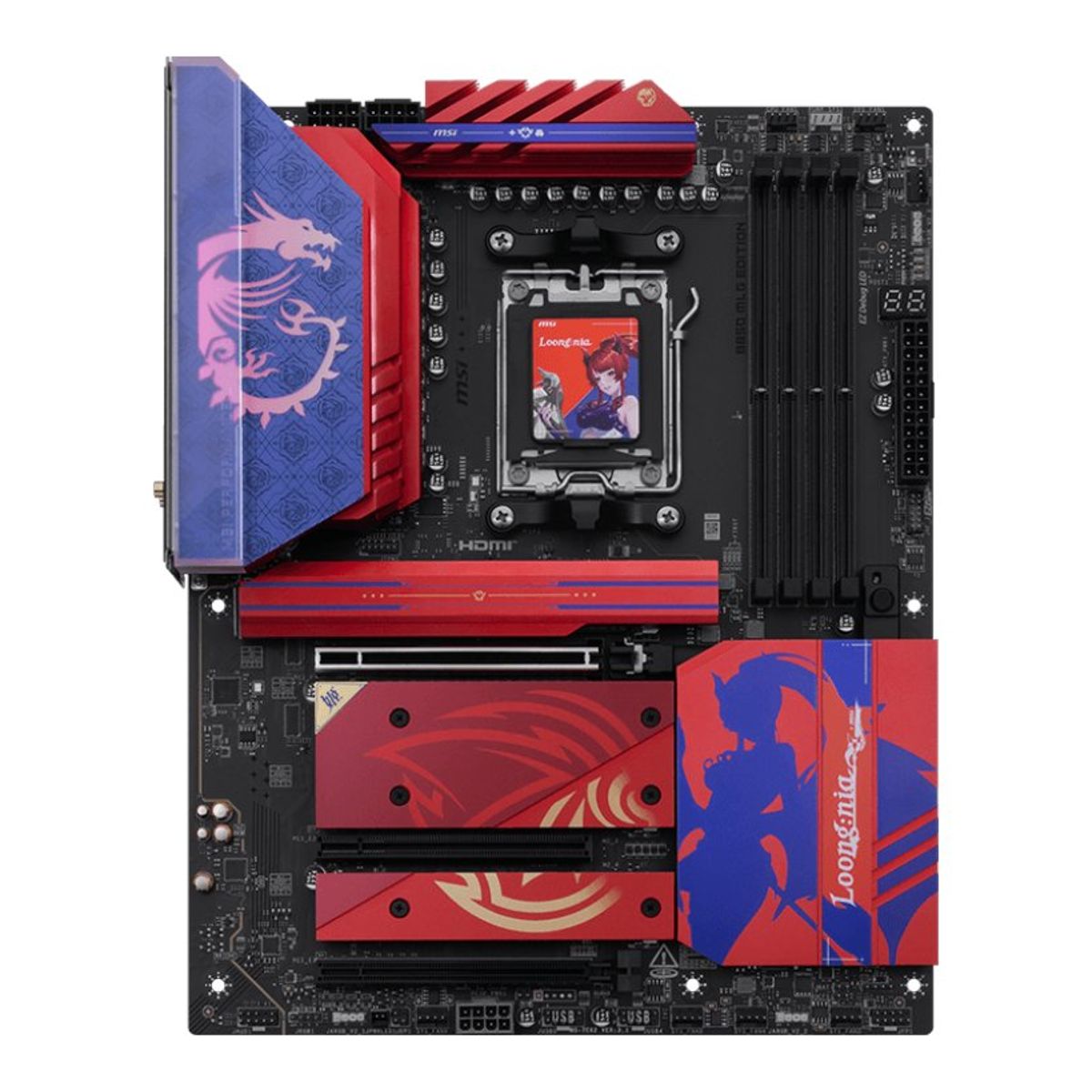 MSI - Placa Madre MSI B850 MLG Edition, Socket AM5, 4x DDR5, 4x M.2, WiFi 7, Bluetooth 5.4, ATX