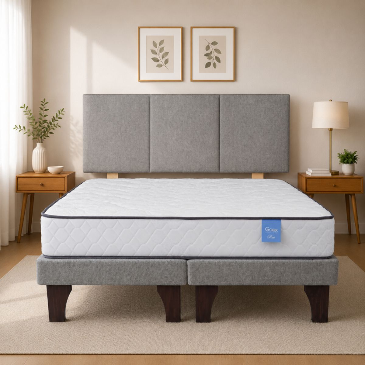 GAEX - Cama Europea 2 Plazas 190 Rest Respaldo Everest