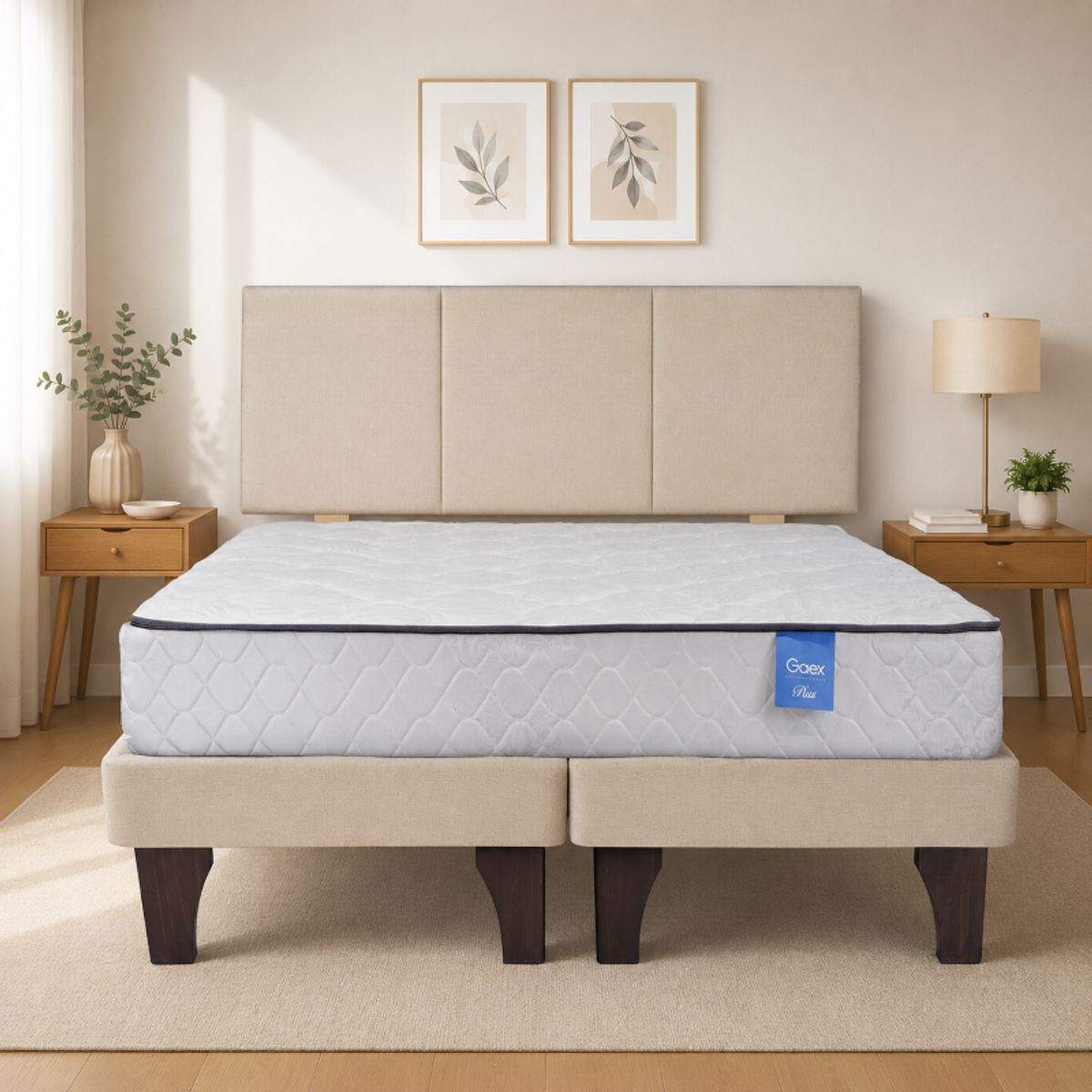 GAEX - Cama Europea 2 Plazas 190 Rest Respaldo Everest