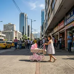GENERICO - Coche De Paseo Para Muñecas Diseño Clásico + Bolso Accesorios