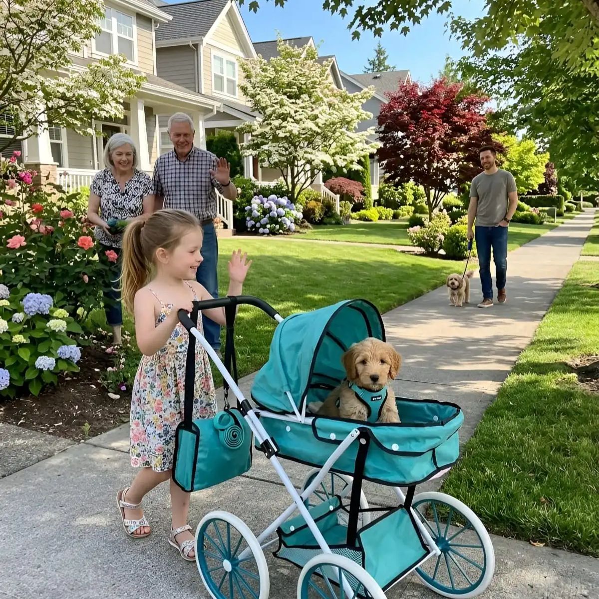 GENERICO - Coche De Paseo Para Muñecas Diseño Clásico + Bolso Accesorios