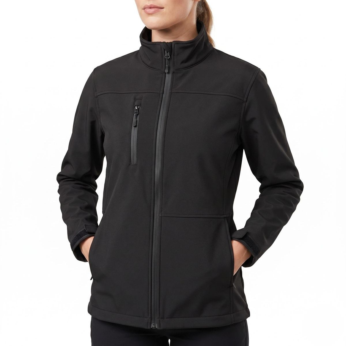 FOUR - Chaqueta Softshell Mujer Impermeable - Four Negra