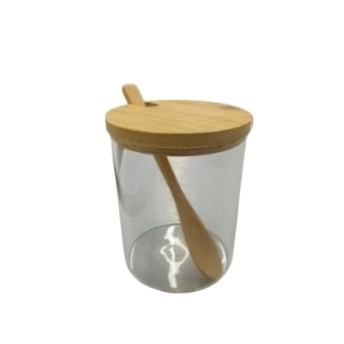 GENERICO - Condimentero con Frascos de Vidrio, Cucharas y Soporte de Madera Set Cocina