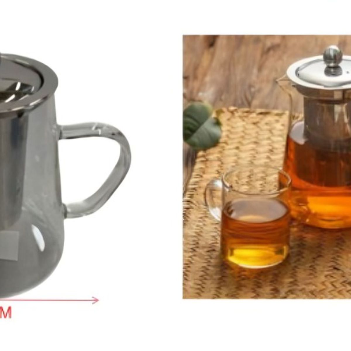 GENERICO - Tetera de Vidrio con Filtro 550 ml Jarra para Té con Infusor