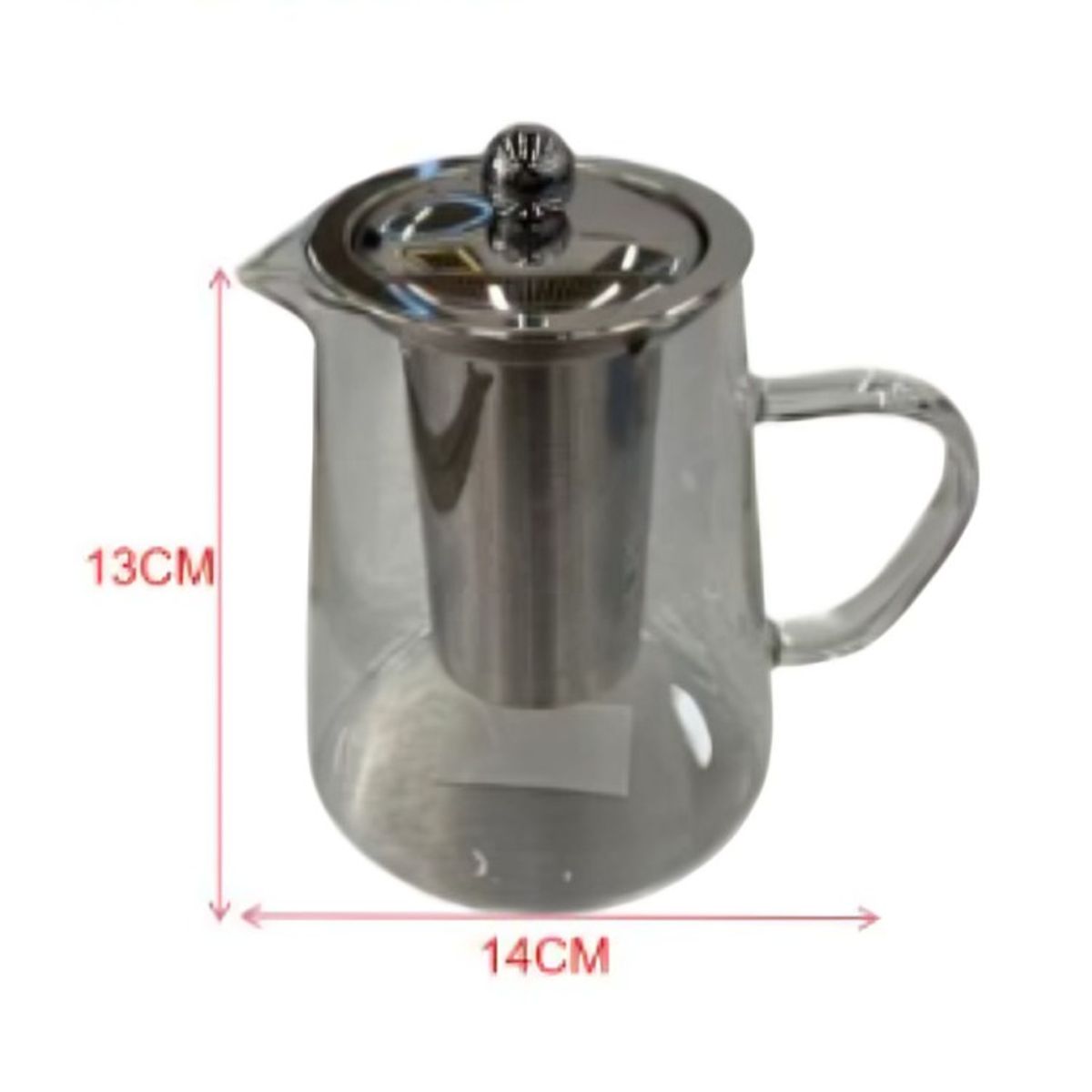 GENERICO - Tetera de Vidrio con Filtro 550 ml Jarra para Té con Infusor