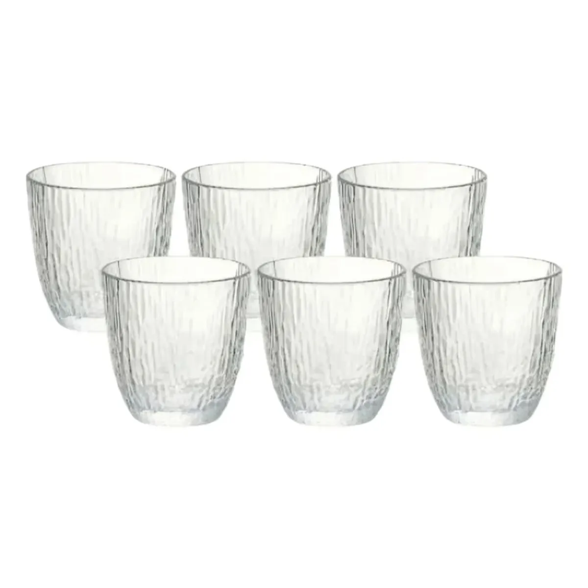 GENERICO - Set 6 Vaso de Vidrio 300ml Moderno para Agua, Jugos y Bebidas