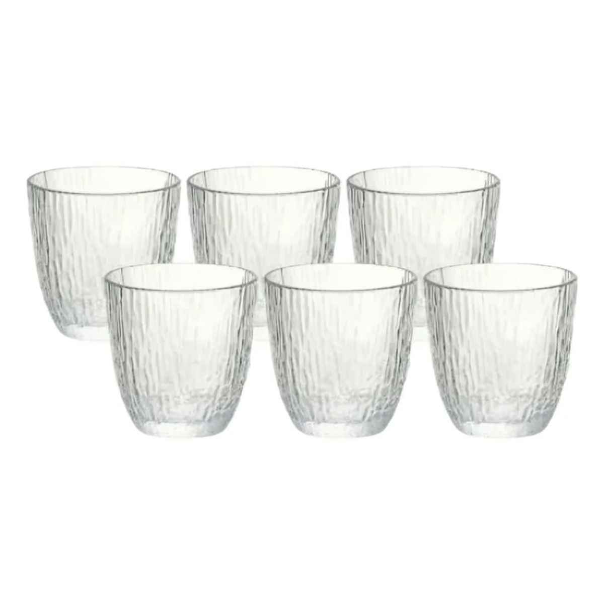GENERICO - Set 6 Vaso de Vidrio 300ml Moderno para Agua, Jugos y Bebidas
