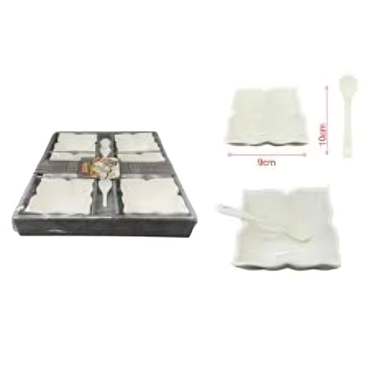 GENERICO - Set de Loza 6 Piezas Platos para Aperitivo o Postre