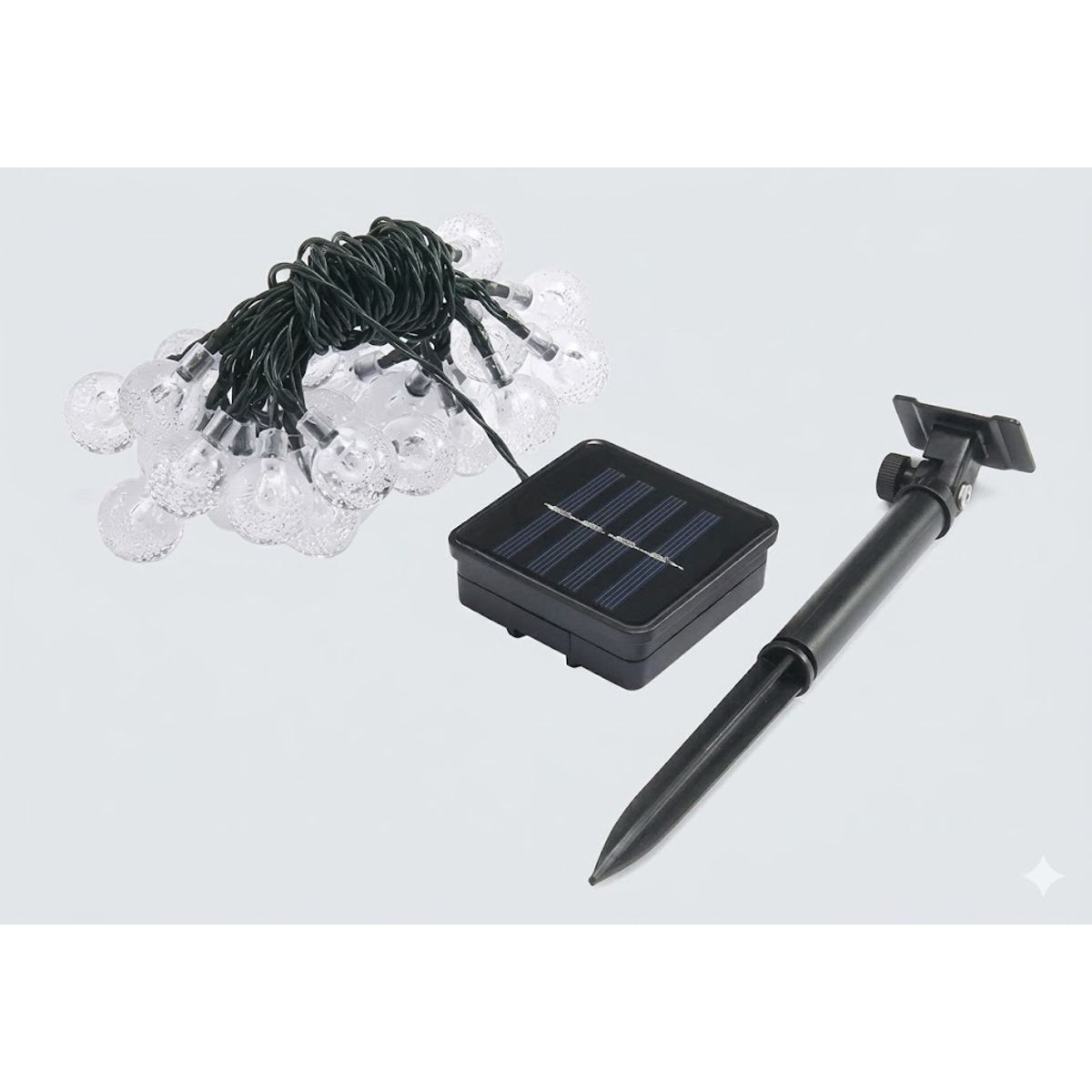 GENERICO - Guirnaldas de 30 Luces Solares LED con diseño de Esferas de Cristal de Burbuja