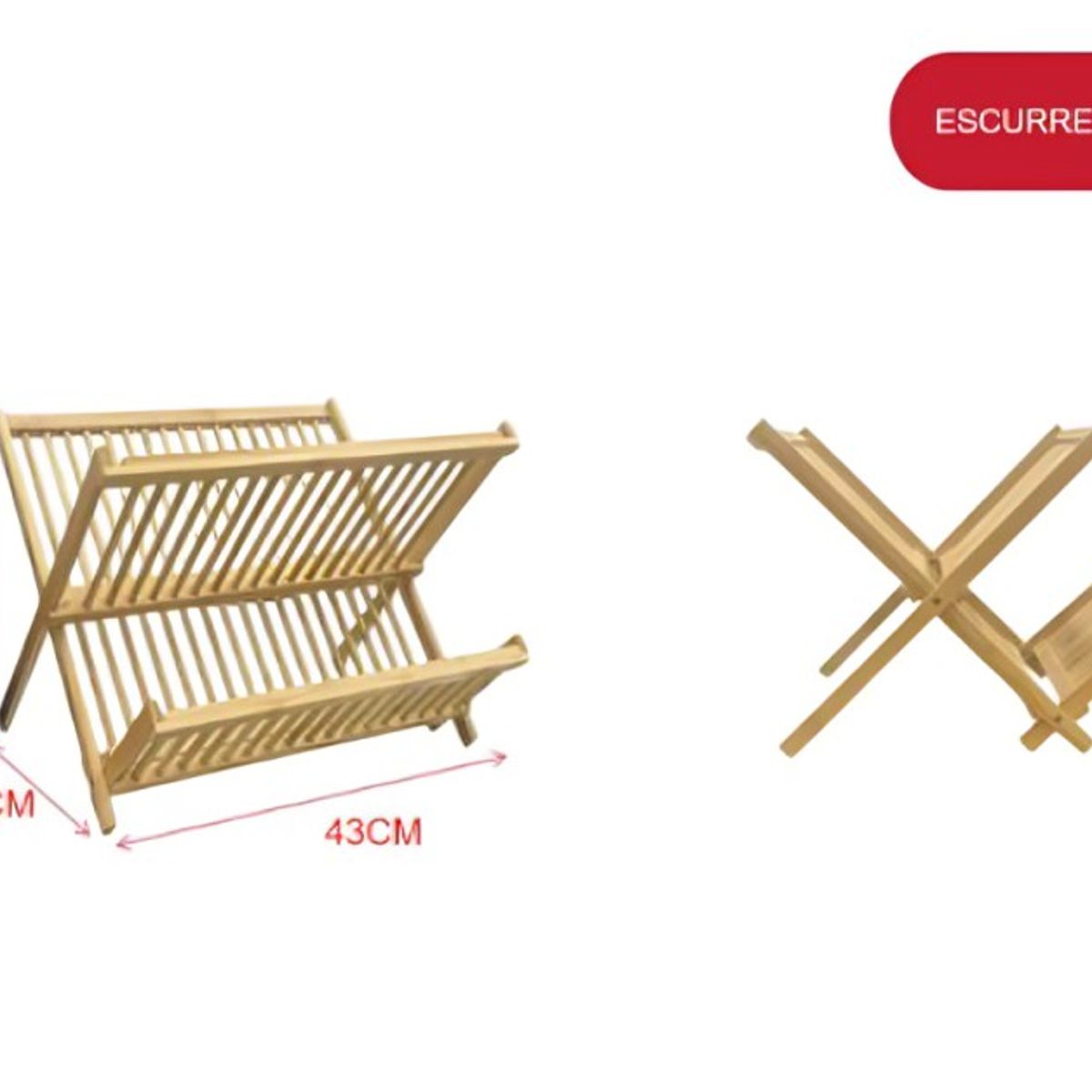 GENERICO - Escurreplatos de Madera Secador de Platos para Cocina