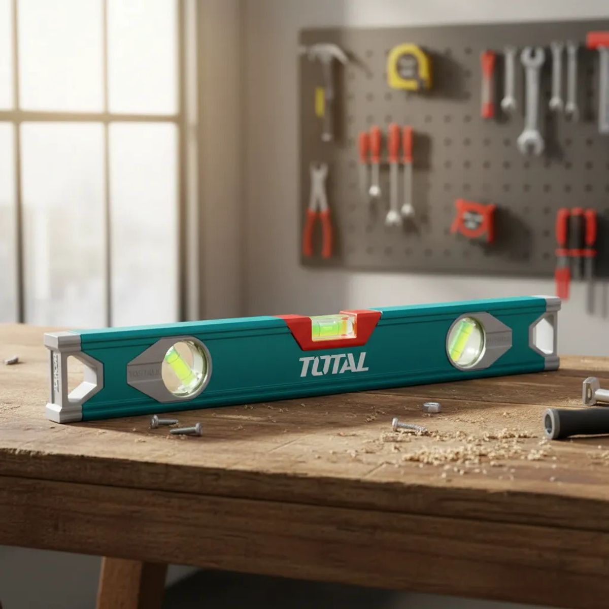 TOTAL - Nivel De Burbuja Profesional Total Aluminio 80 Cm 3 Gotas