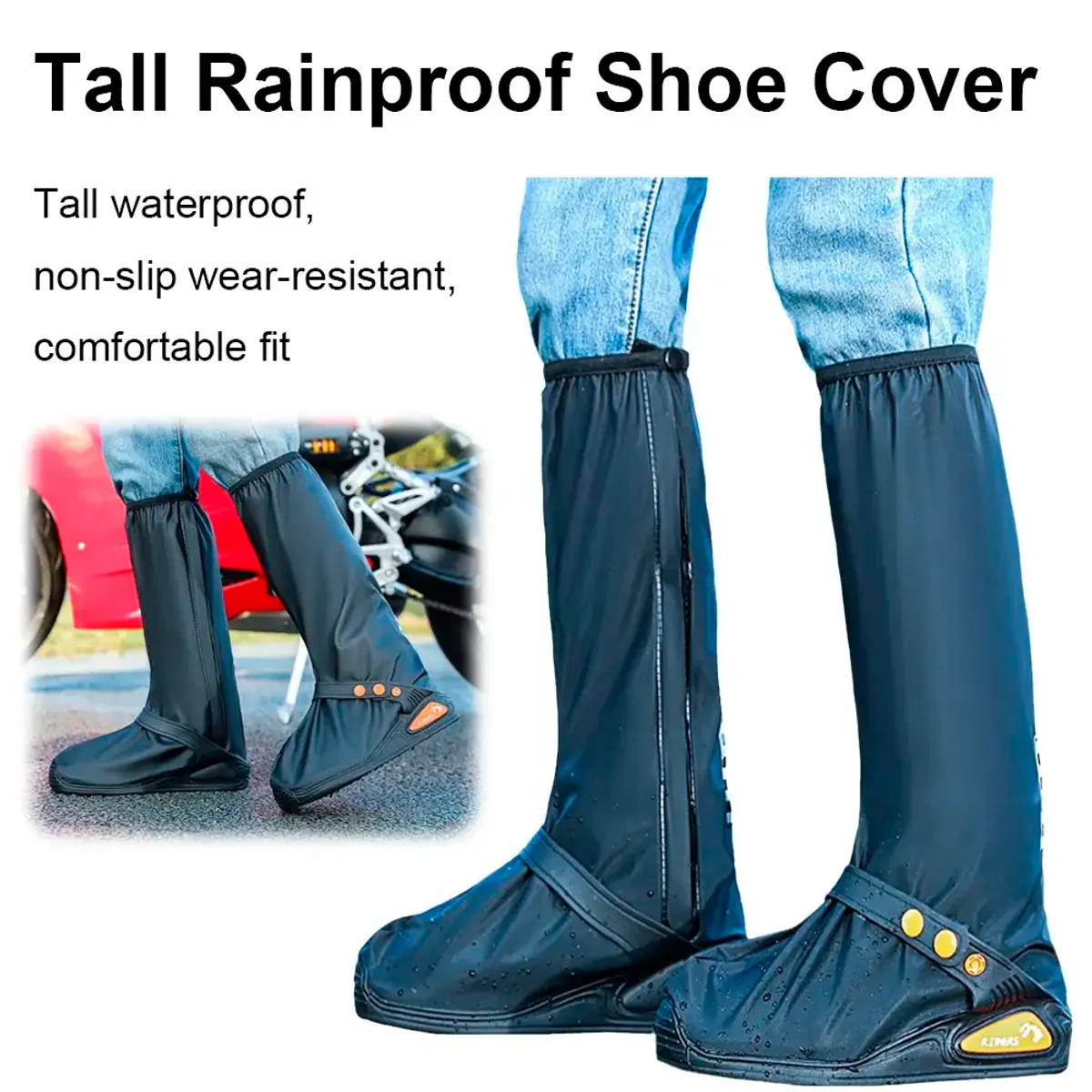 GENERICO - Cubre Zapato Polaina Trekking Impermeable Cubre Botas Lluvia Talla XL