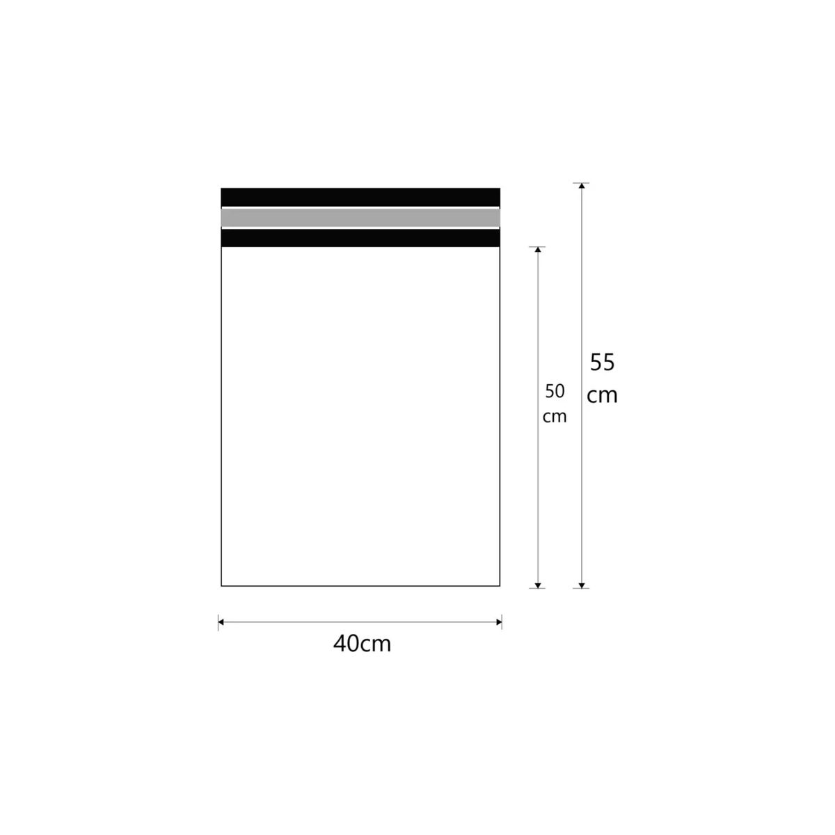 GENERICO - Pack X100 Bolsas De Embalaje Courier Autoadhesiva 55x40cm