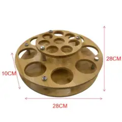 GENERICO - Especiero Giratorio de Madera 28 cm Organizador Cocina Práctico y Elegante