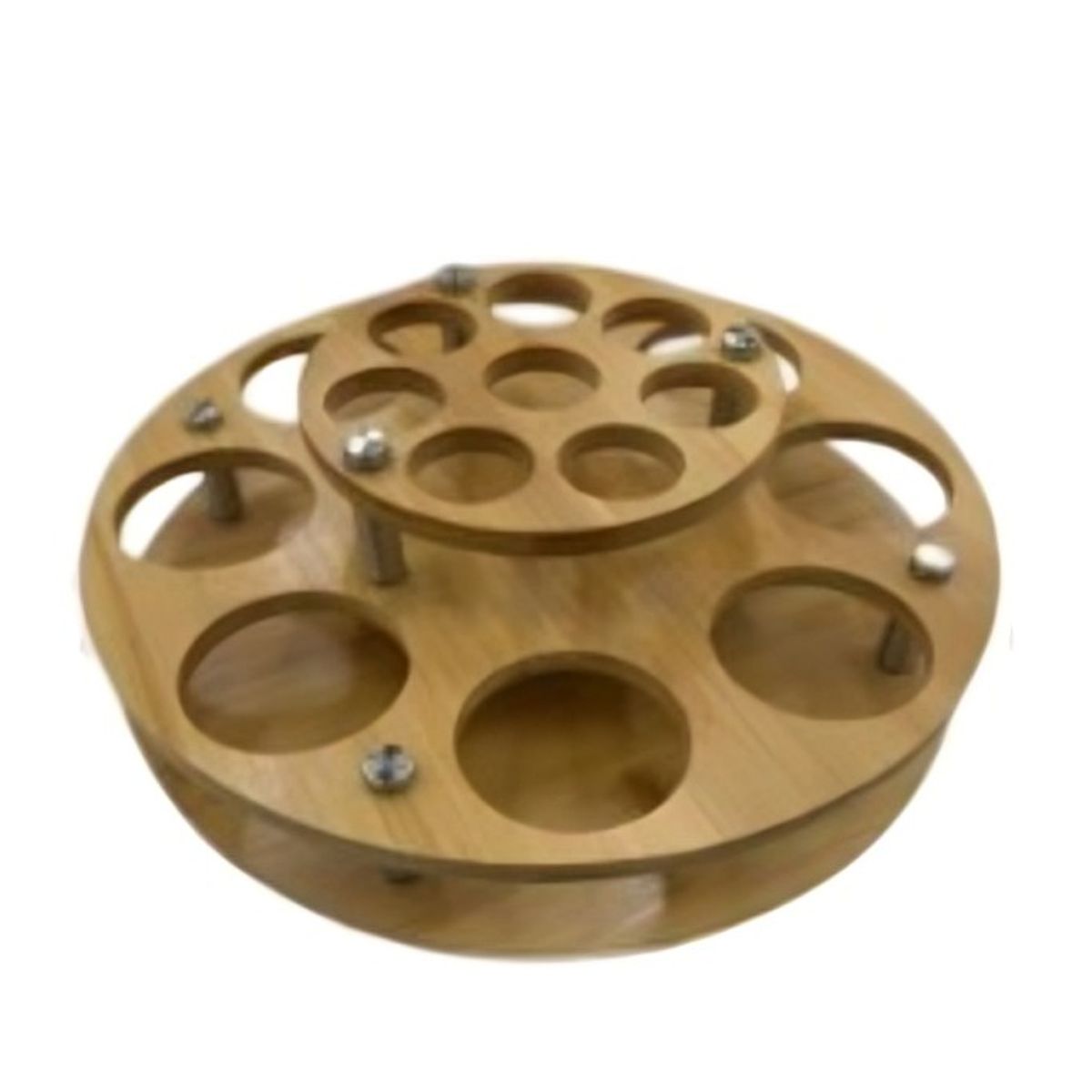 GENERICO - Especiero Giratorio de Madera 28 cm Organizador Cocina Práctico y Elegante