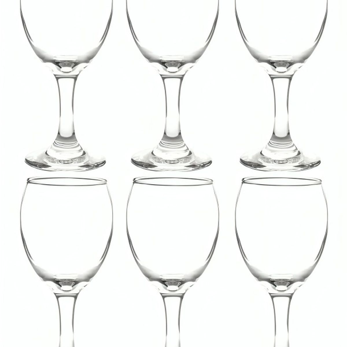 GENERICO - Set  6 Copa de Vidrio 300ml - Copa para Vino, Agua o Bebidas