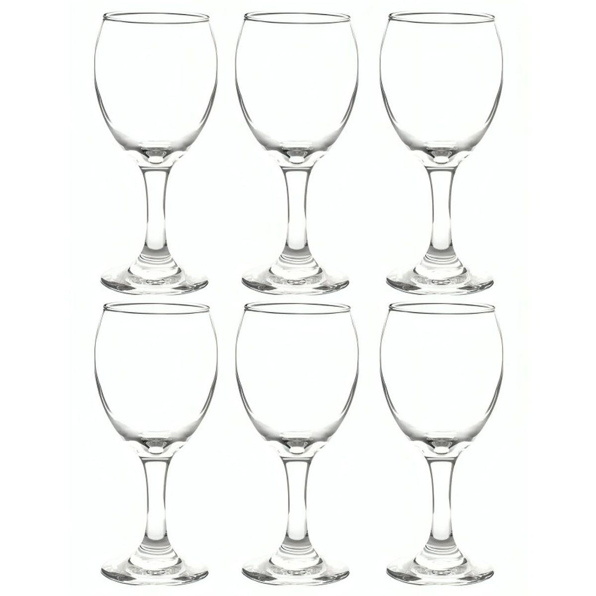 GENERICO - Set  6 Copa de Vidrio 300ml - Copa para Vino, Agua o Bebidas
