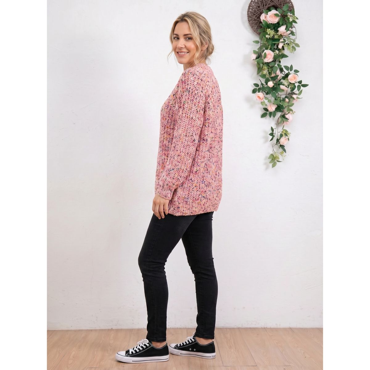 LIKE SHOP - Sweater Lana Mujer Tejido Otoño Invierno Grueso Diseño Jaspeado 6869