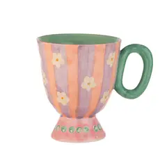 ADAGIO TEAS - Taza Cerámica Diseño Rosada 450 ml