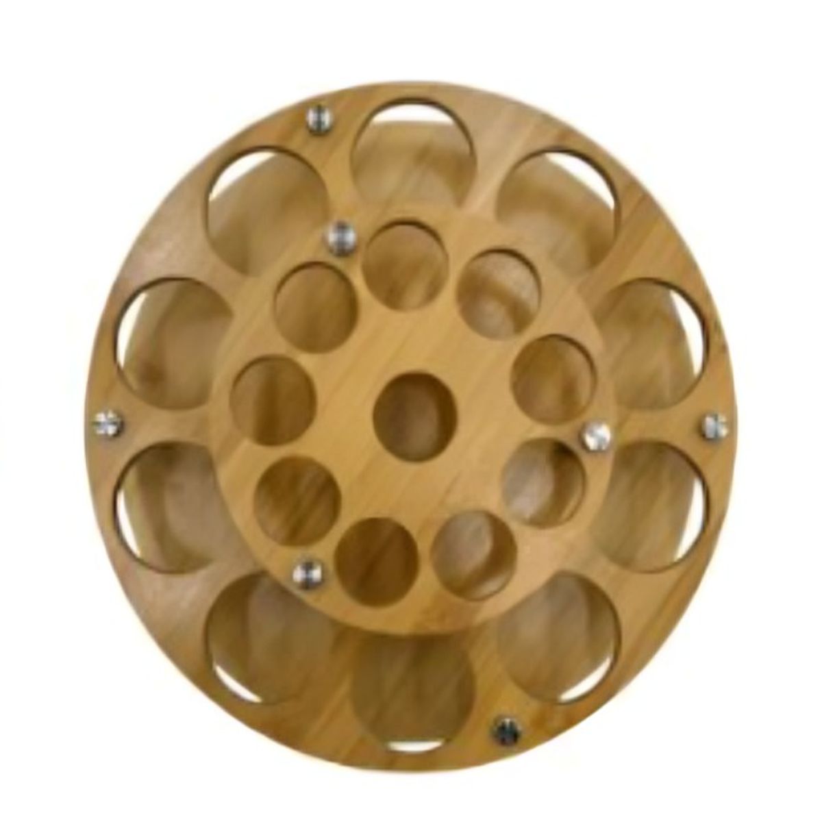 GENERICO - Especiero Giratorio de Madera 360° 31 cm Organizador de Condimentos