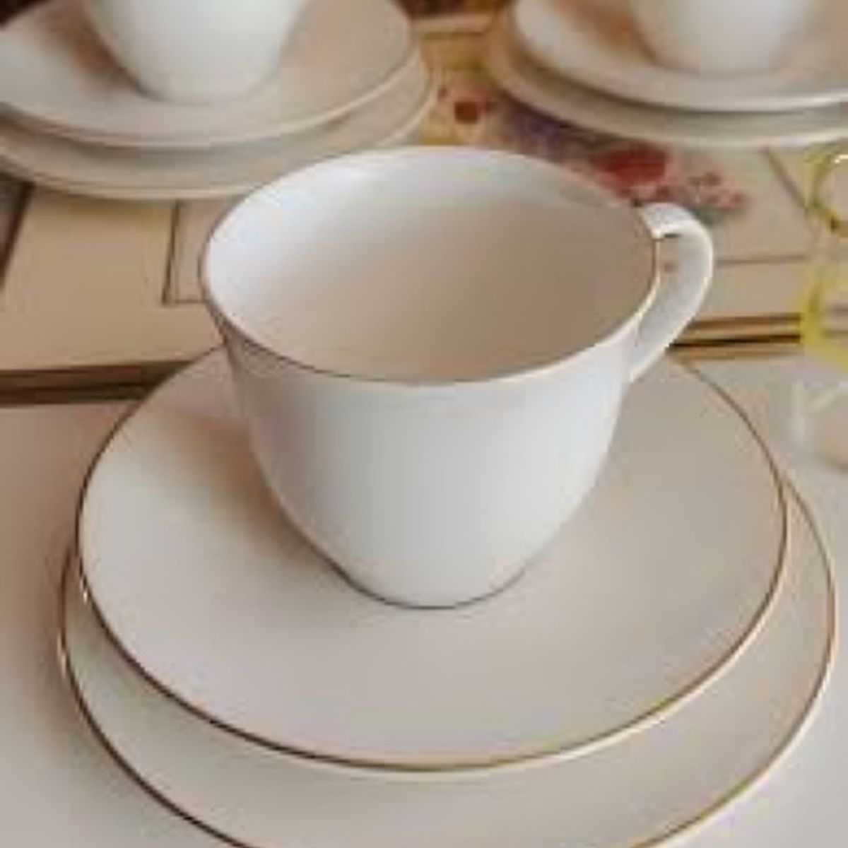 GENERICO - Set de Tazas con Platos Juego de Café Elegante